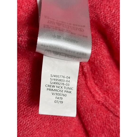 GAP Wool Blend Knit Tunic Sweater Womens Size S Primrose Pink Crew Neck - Picture 6 of 8